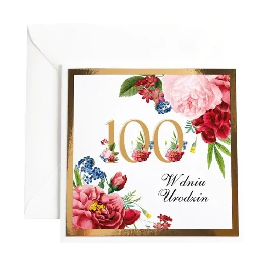 Kartka urodzinowa 100 lat mix wzorów
