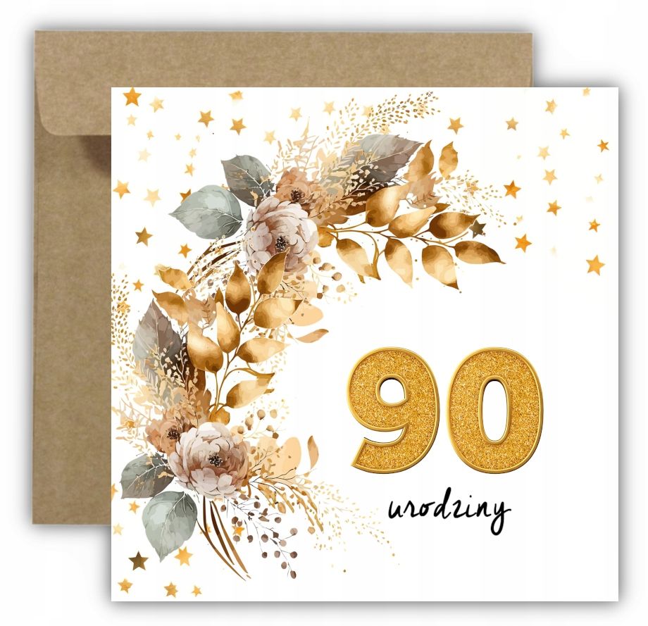 Kartka urodzinowa 90 lat mix wzorów