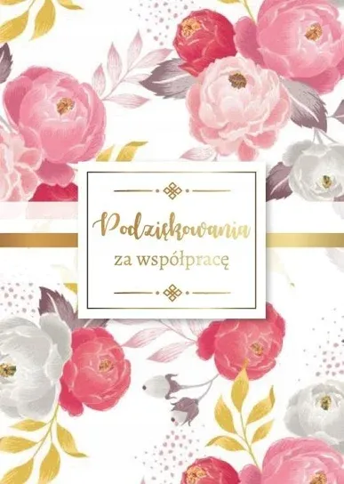 Kartka podziękowania za współpracę mix wzorów