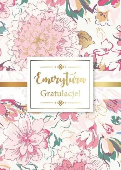 Kartka z okazji przejścia na emeryturę mix wzorów