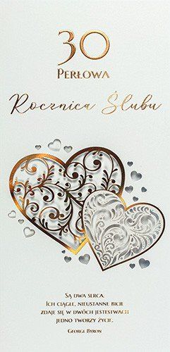 Kartka 30 rocznica ślubu mix wzorów