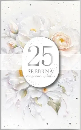 Kartka 20 rocznica ślubu mix wzorów