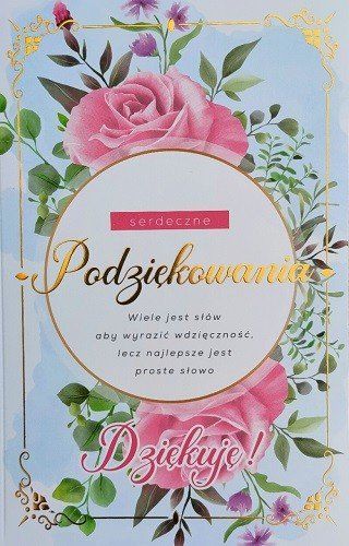 Kartka podziękowanie mix wzorów