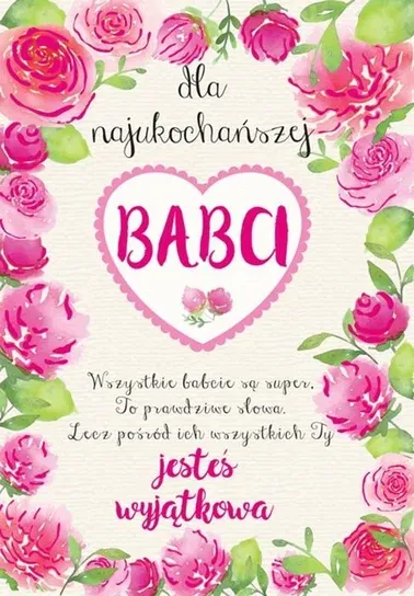 Kartka Dzień Babci mix wzorów