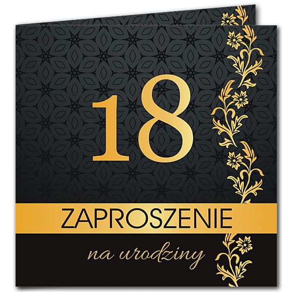 Zaproszenie na 18 urodziny mix wzorów