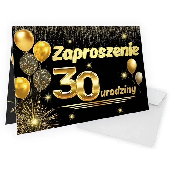 Zaproszenie na 30 urodziny mix wzorów