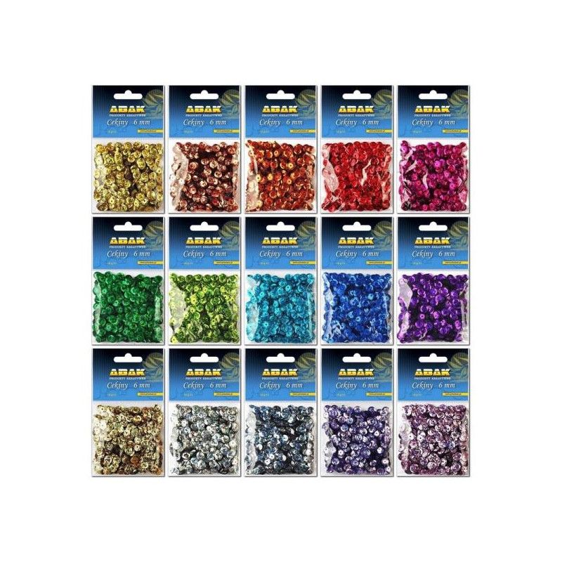 Cekiny okrągłe mix kolorów