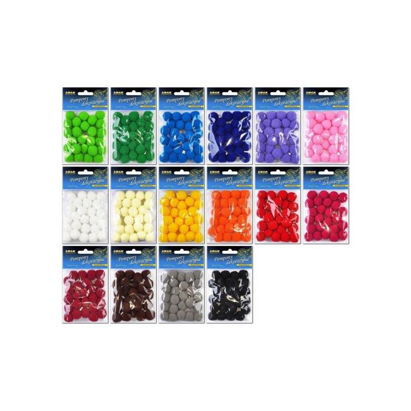 Pomponiki dekoracyjne kreatywne mix