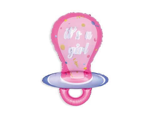 Balon foliowy smoczek różowy