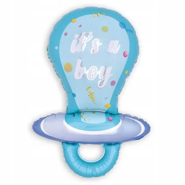 Balon foliowy smoczek niebieski