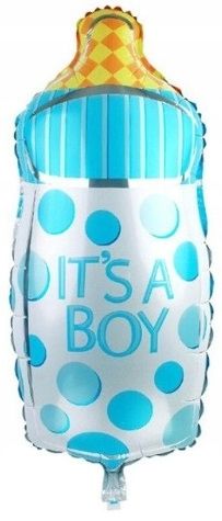 Balon foliowy butelka do mleka niebieska