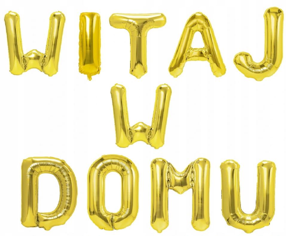 Balon foliowy napis WITAJ W DOMU