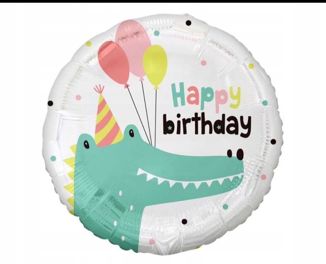 Balon foliowy okrągły z krokodylem