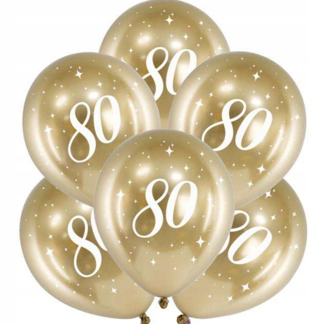 Balon foliowy zestaw 80 urodziny