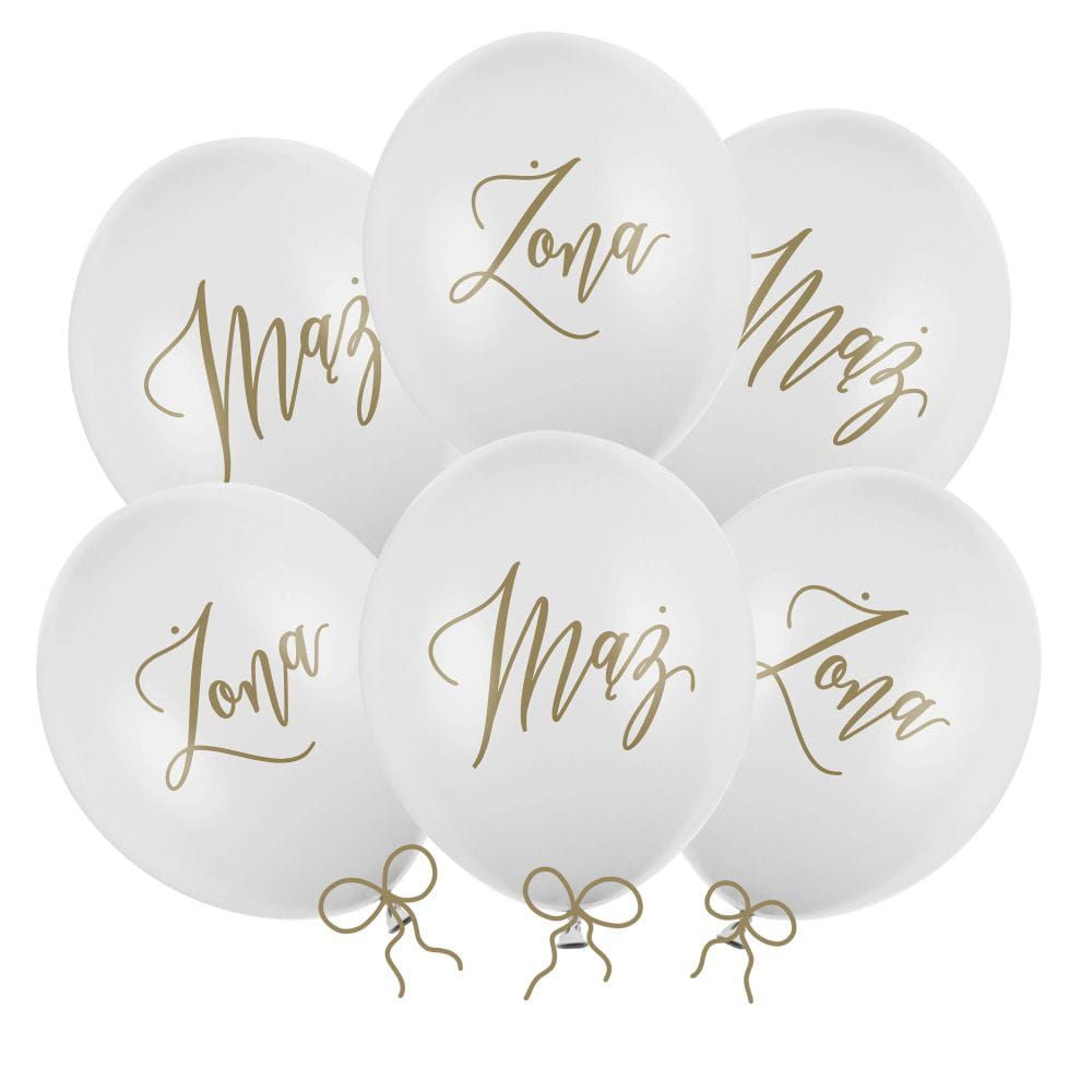 Balon lateksowy z nadrukiem mąż żona zestaw