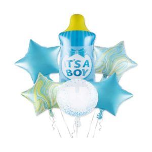 Balon foliowy butelka niemowlęca i 5 balonów