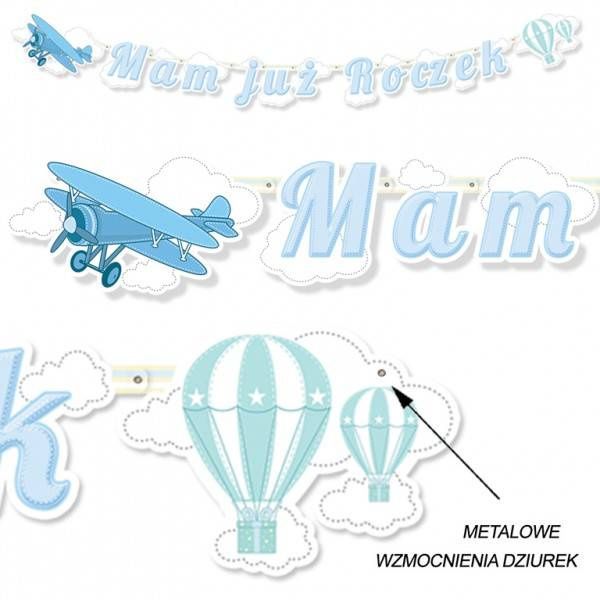 Baner MAM JUŻ ROCZEK niebieski