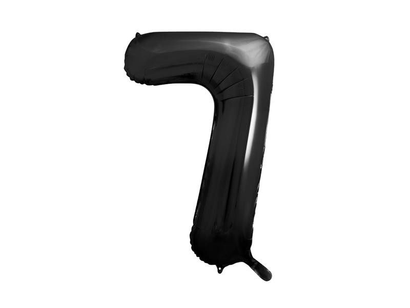 Balon foliowy cyfra 7 czarna