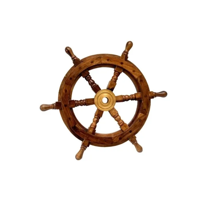 Drewniane koło sterowe