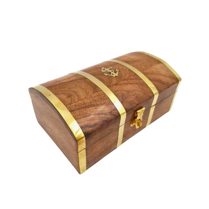 Szkatułka drewniana marynistyczna