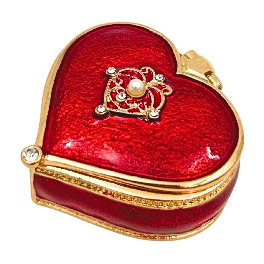 Szkatułka serce z kryształkami