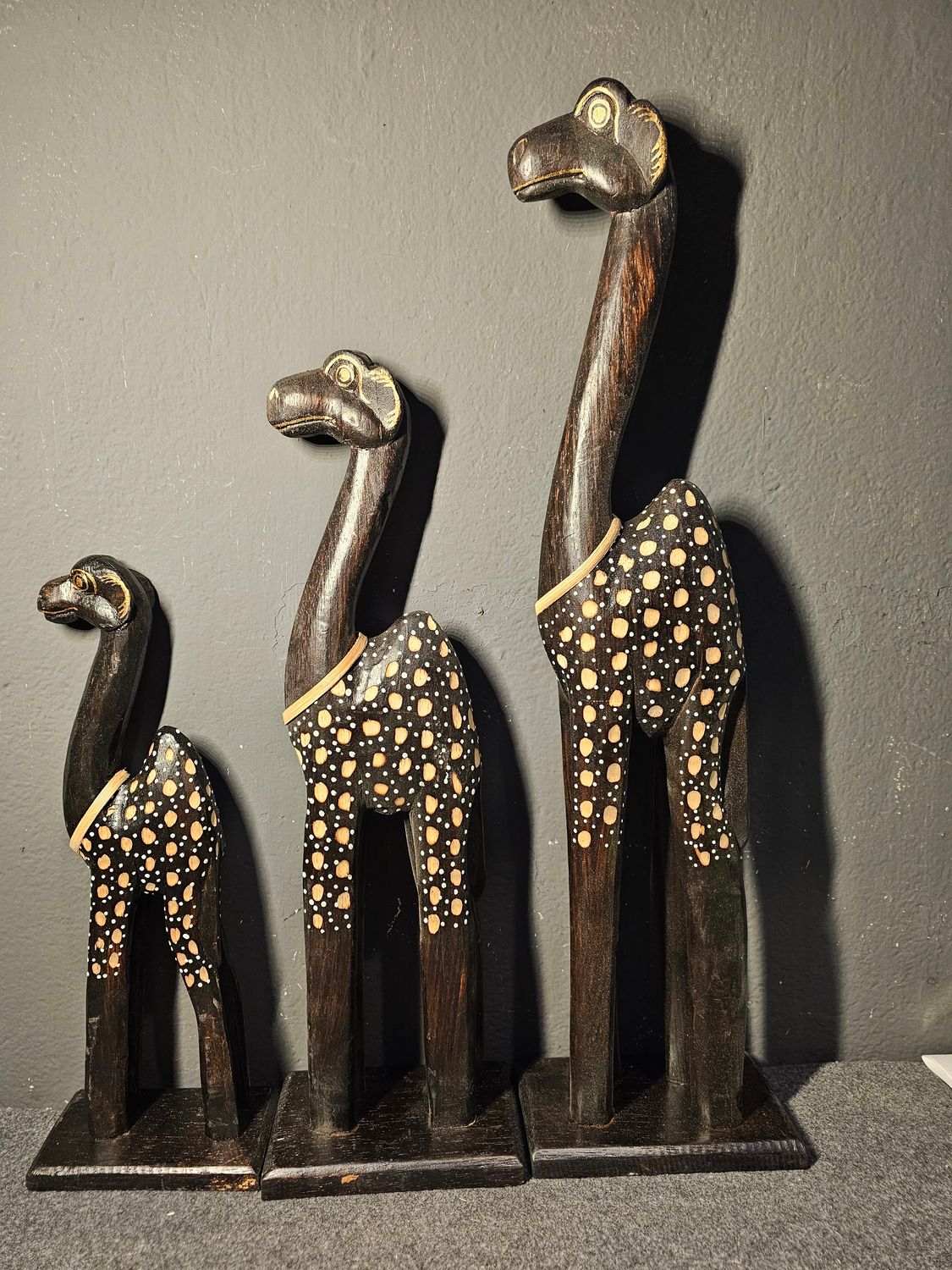 Wielbłądy drewniane zestaw 3 szt