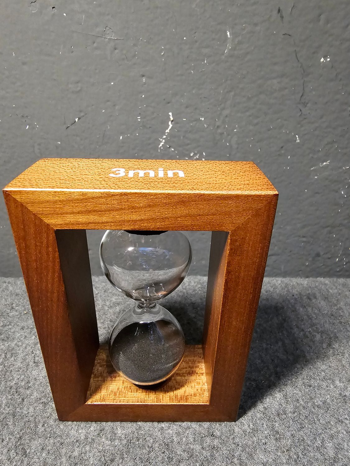 Klepsydra 3 minutowa w drewnianej ramie