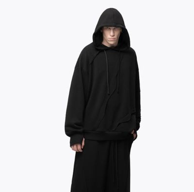 Hoodie with relieved seams AI.VANGARDEN black