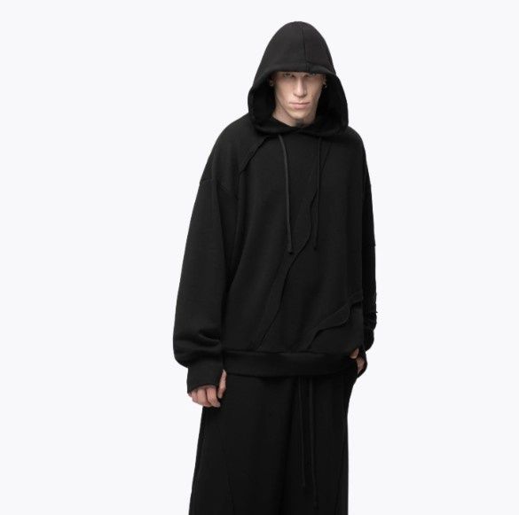 Hoodie with relieved seams AI.VANGARDEN black