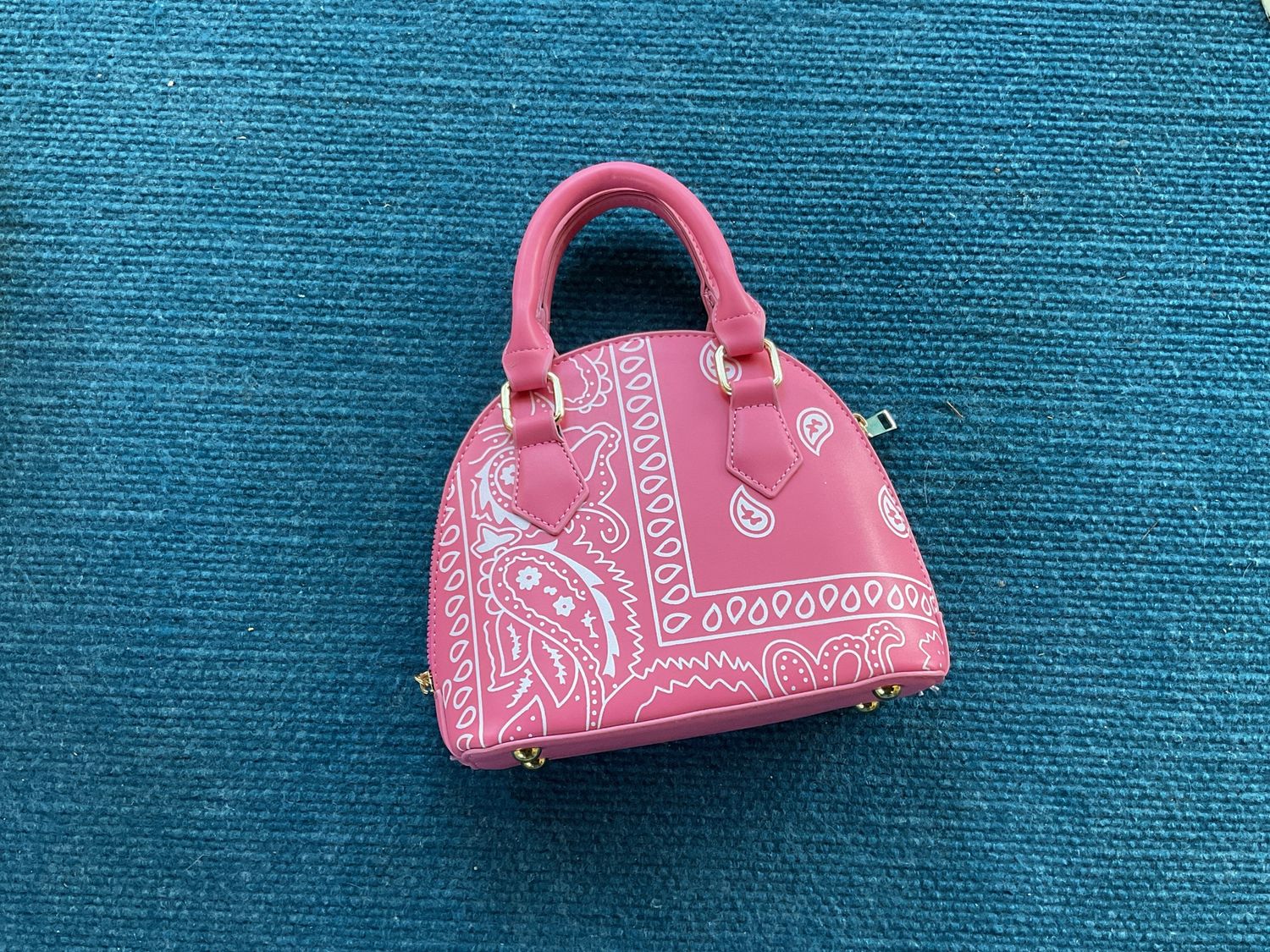 Hot pink bandanna purse