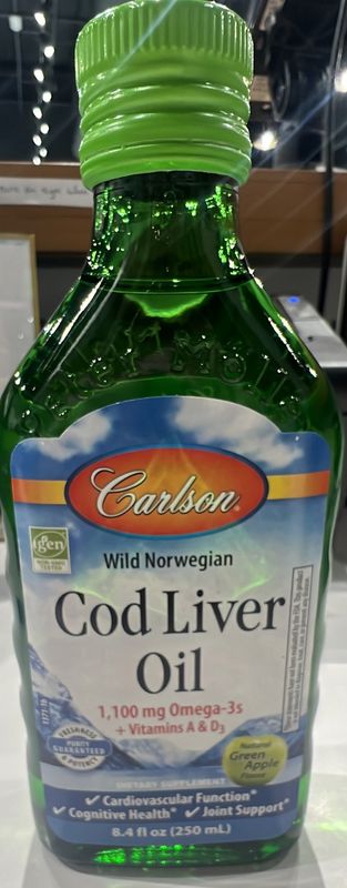 Carlson Cod Liver oil green apple 8.4oz