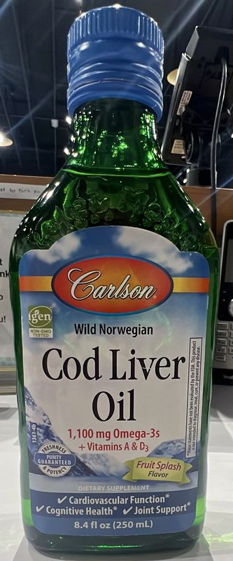Carlson Cod Liver Ould Fruit Splash 8.4 oz
