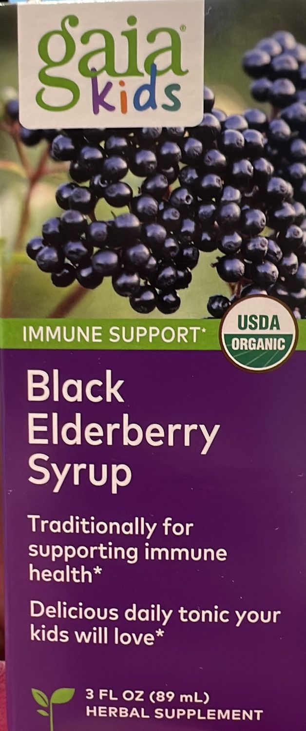 Gaia kids black elderberry syrup