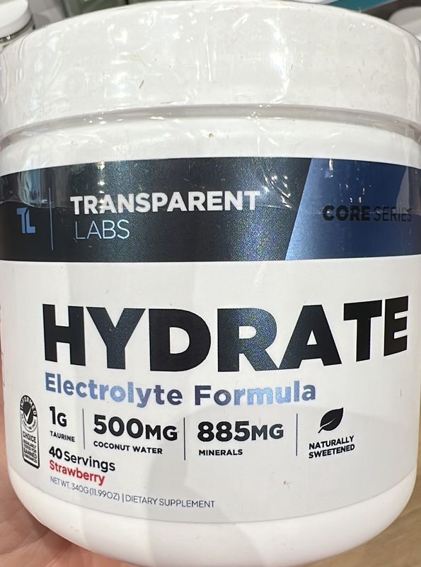 Transparent lab hydrate strawberry