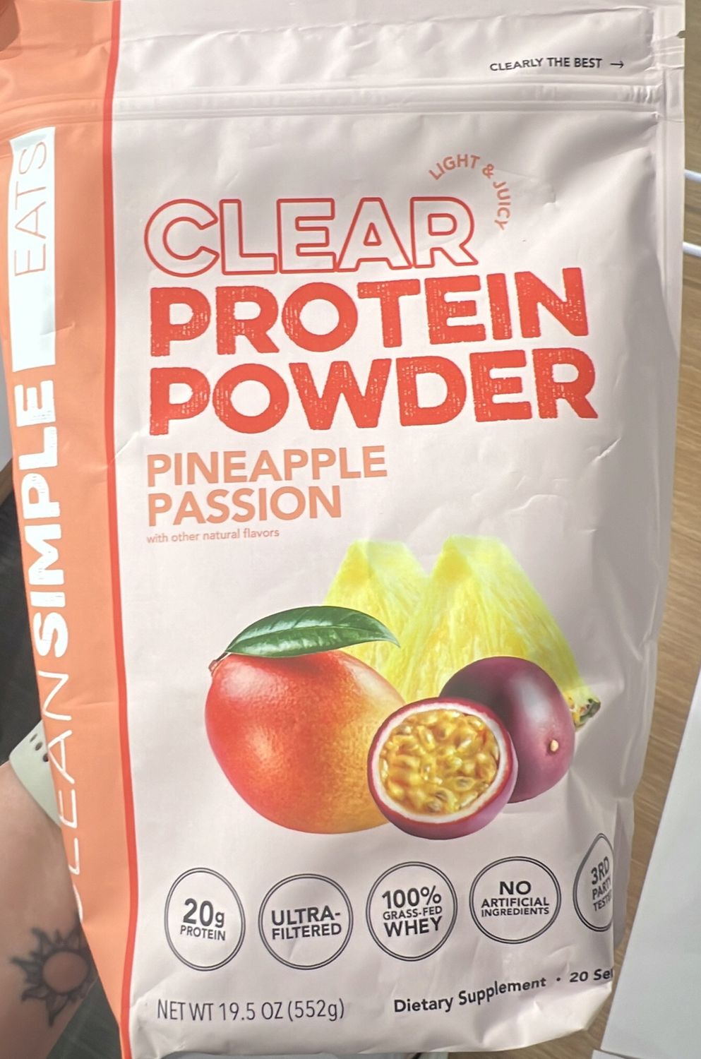 Clean simple eats clear protein pineapple passion