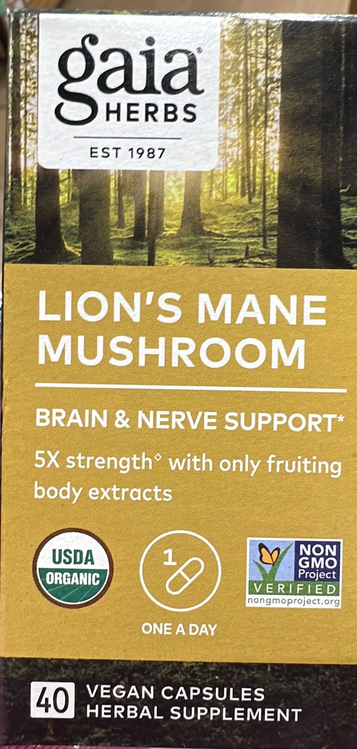 Gaia lions mane capsules 40 count