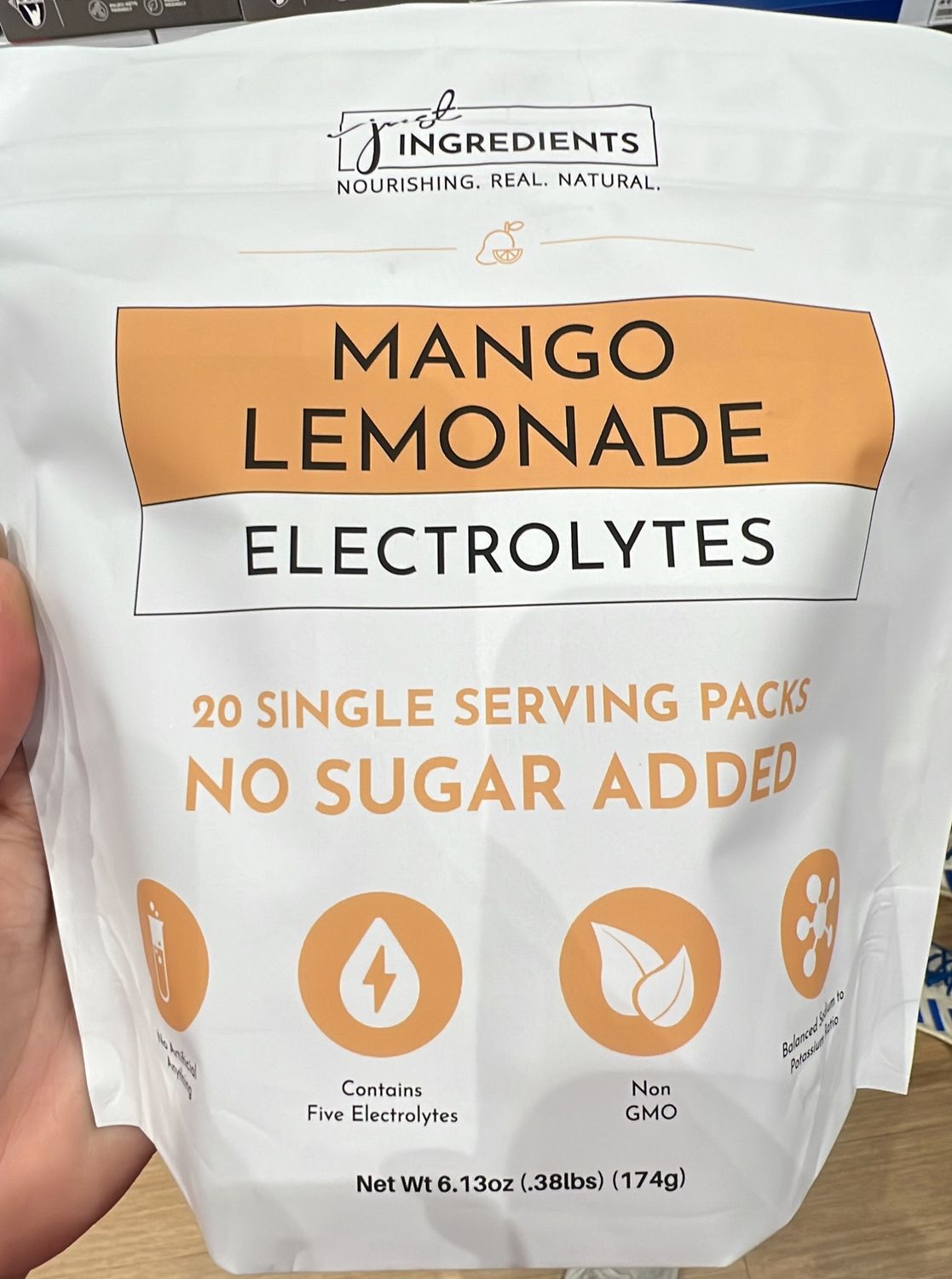 Just ingredients mango lemonade electrolytes