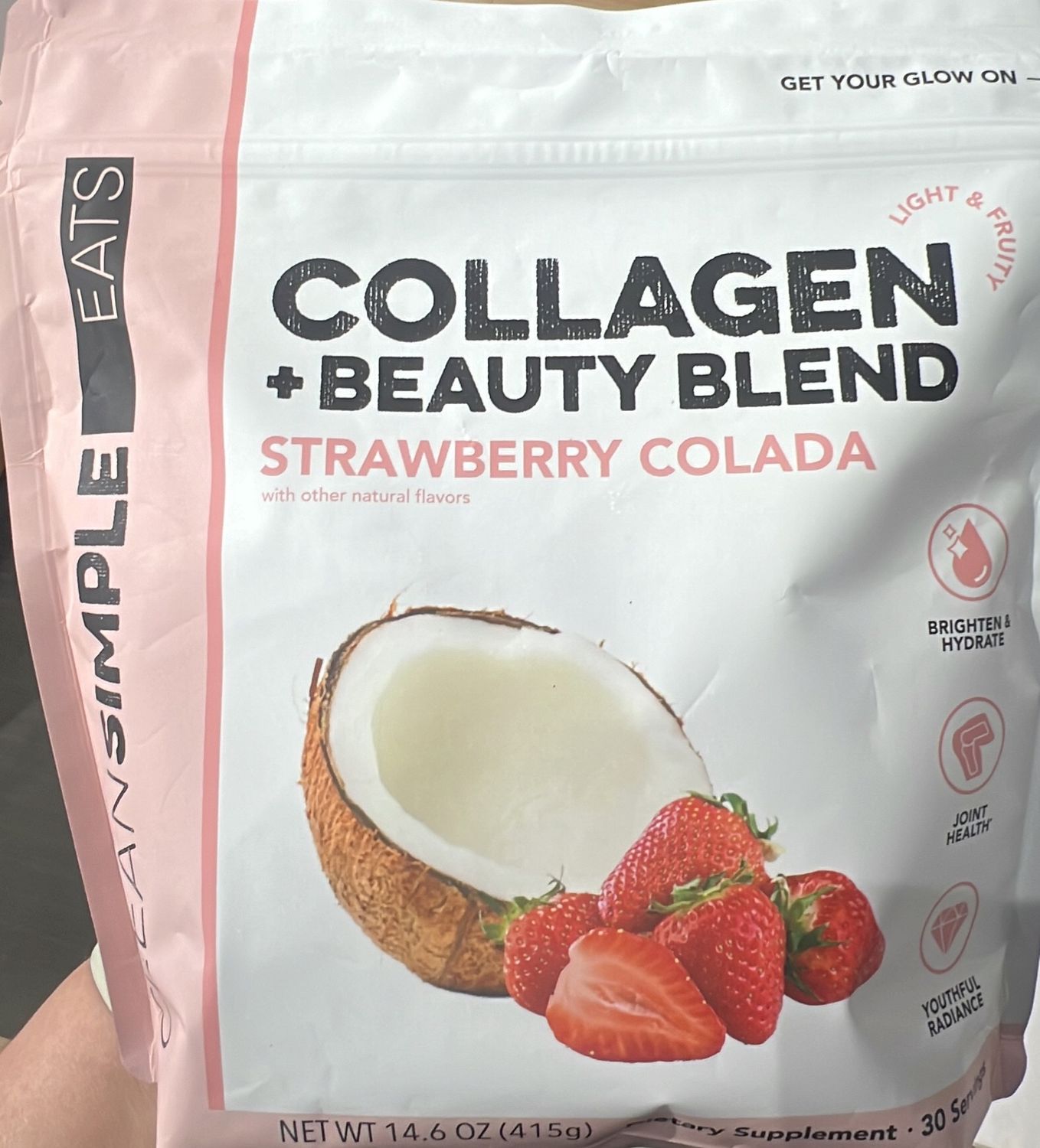 Clean simple eats collagen + beauty blend strawberry colada
