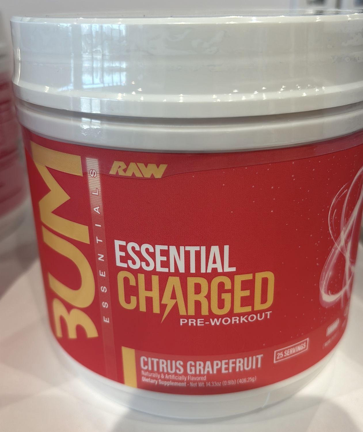 CBum Essential Charged preworkout citrus grapefruit 25 servings