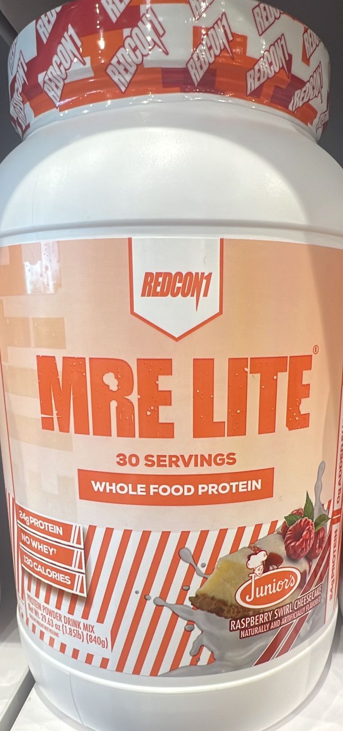 Redcon1 MRE lite raspberry swirl cheesecake protein 