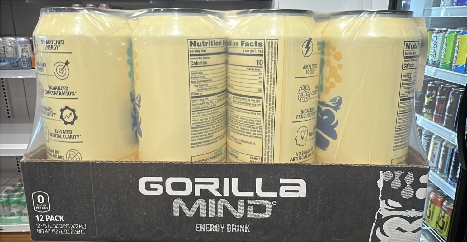 Gorilla mind white gummy energy case