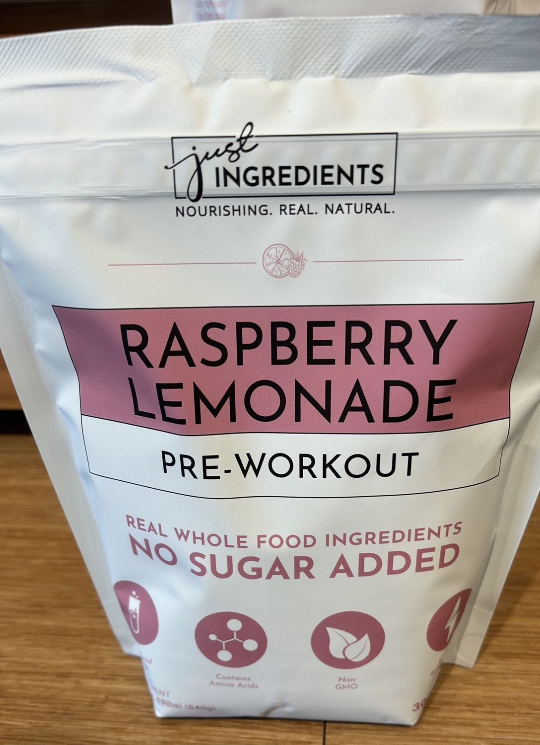 Just Ingredients raspberry lemonade preworkout 30 servings