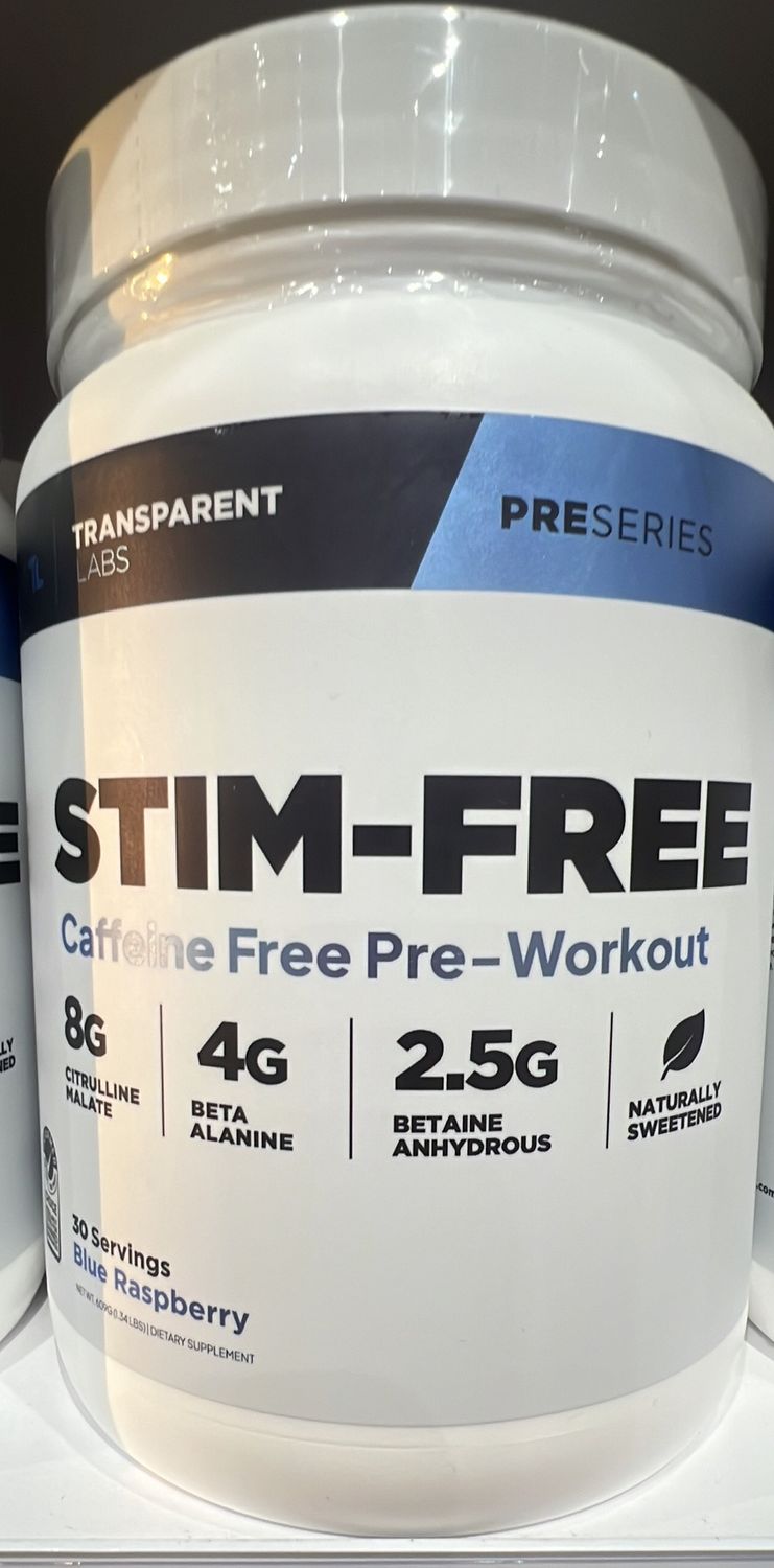 Transparent Labs Stim Free Blue Raspberry Pre workout
