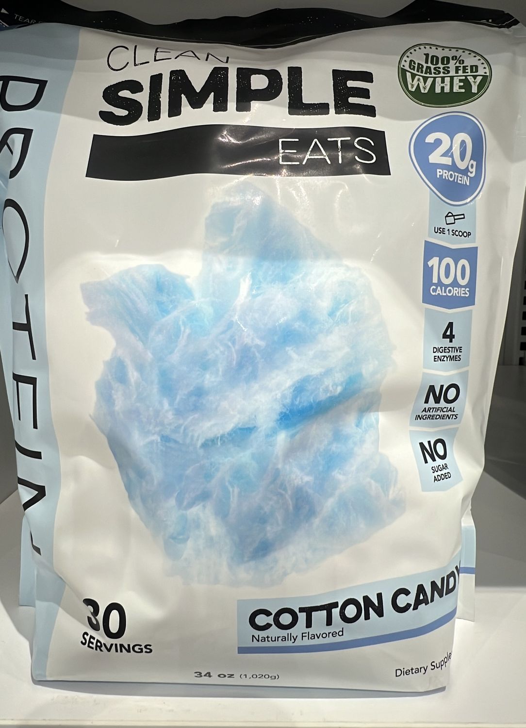 Clean Simple Eats cotton candy protein