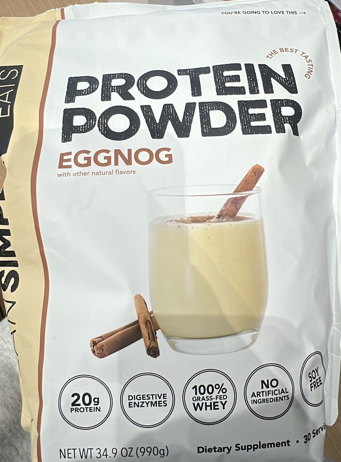 Clean Simple Eats eggnog protein