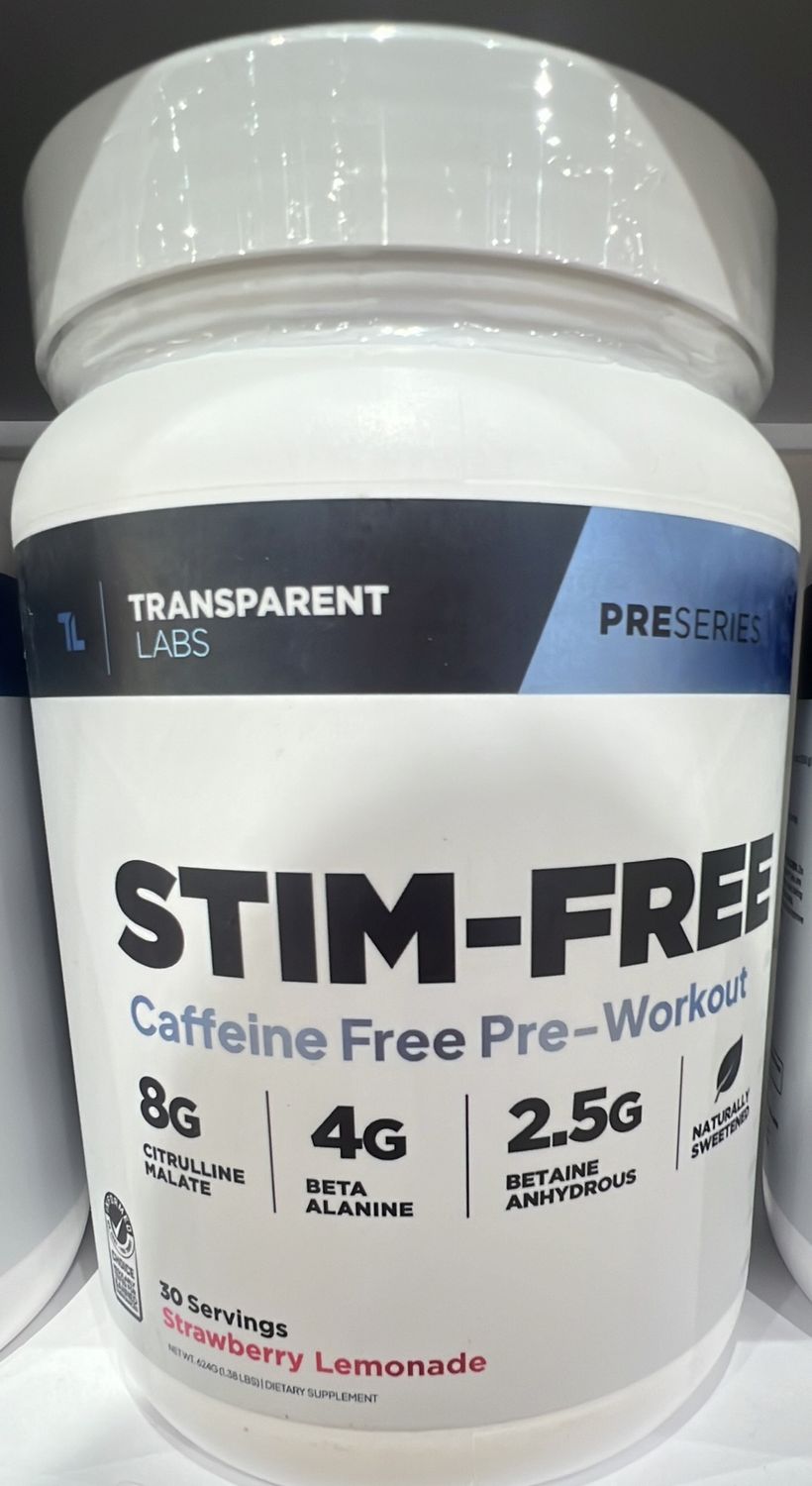 Transparent Labs Stim Free Strawberry Lemonade