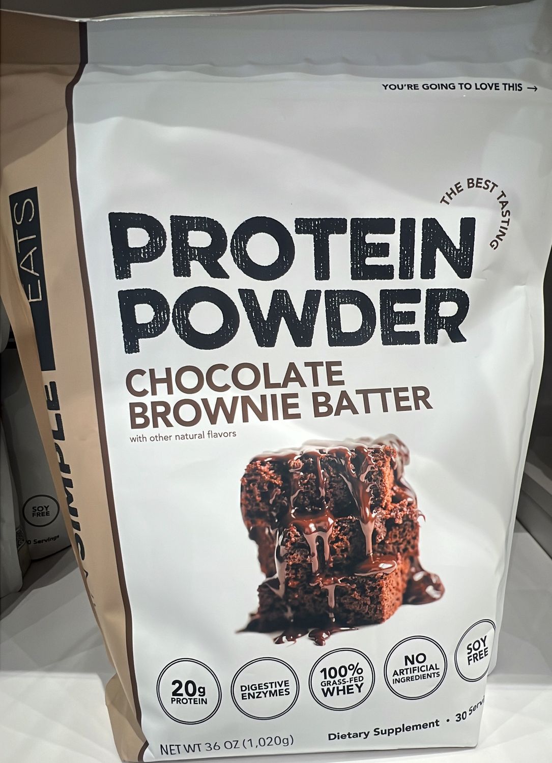 Clean Simple Eats chocolate brownie batter protein