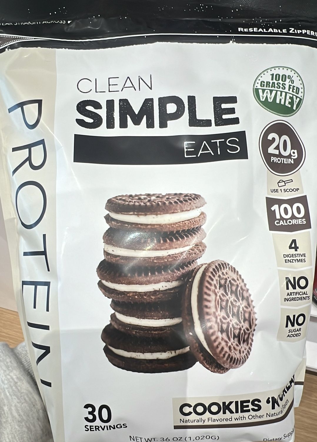 Clean simple eats cookies n’ cream protein 