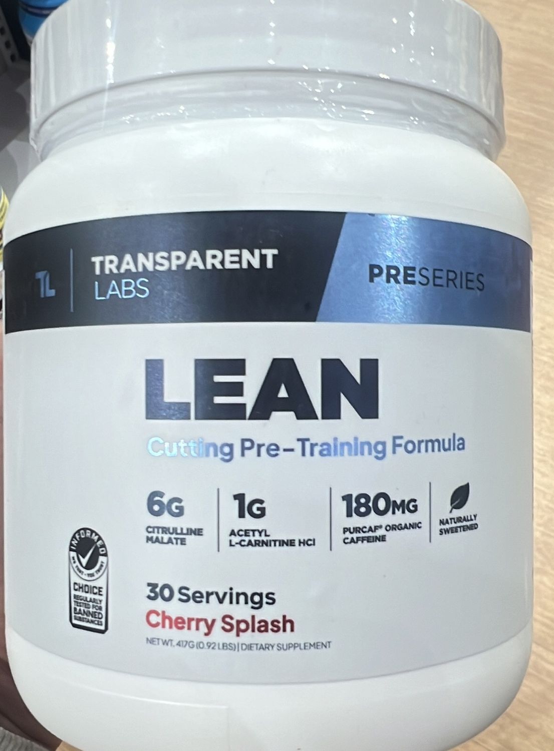 Transparent Labs Lean Cherry Splash