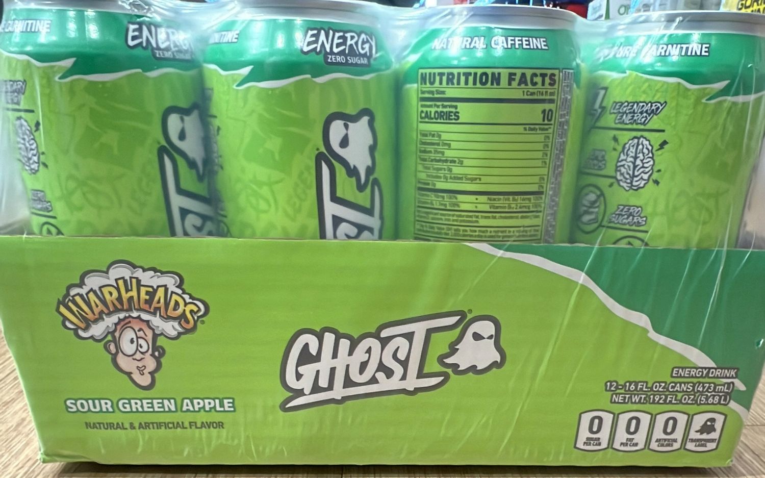 Ghost Sour Green Apple Energy Case